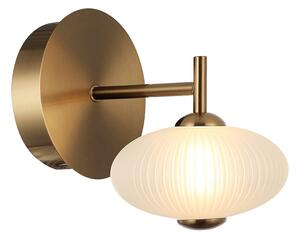 Italux WL-8545-1-BK-GD LED nástenné svietidlo Nico | 5W integrovaný LED zdroj | 3000K | zlatá | čierna | biela