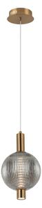 Italux PND-83631-1-BRO-SG LED závesné stropné svietidlo Lenti | 7W integrovaný LED zdroj | 3000K | na lanku | zlatá | čierna