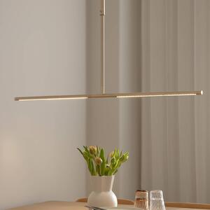 UMAGE LED závesné svietidlo Omni, mosadzová farba, dĺžka 107 cm, 2-pl., Mosadz / zlato, Obývacia izba / jedáleň, Hliník, Dizajn, Závesné svietidlo