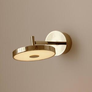UMAGE LED nástenné svetlo Asteria SHORT HW, leštená mosadz, 28 cm, Mosadz / zlato, Obývacia izba / jedáleň, kov, Dizajn, Nástenné svietidlo