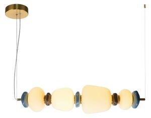 Italux PND-94981-4A-GD LED závesné stropné svietidlo Evans | 22W integrovaný LED zdroj | 3000K | zlatá | opálová
