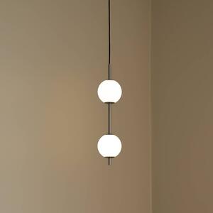 UMAGE LED závesné svietidlo Audrey, oceľová farba, 2-pl., Ø 12 cm, Hliník / sivá / zinok, Obývacia izba / jedáleň, kov, Dizajn, Závesné svietidlo