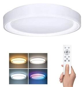 Solight LED osvetlenie s diaľkovým ovládačom Floco, 30W + 6W RGB, 2100lm, 40cm, zmena chromatickosti, stmievateľná