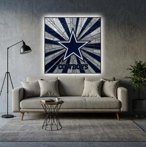 Svietiaci obraz Dallas Cowboys - sklenený efekt