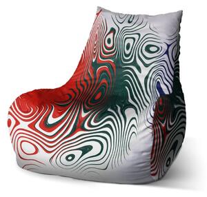 Sablio Sedací vak Bean Dvojfarebná abstrakcia - 60 x 70 x 70 cm