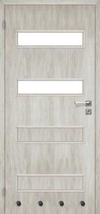 Strieborné dubové interiérové dvere Milano 70 cm