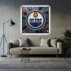 Svietiaci obraz Edmonton Oilers - sklenený efekt