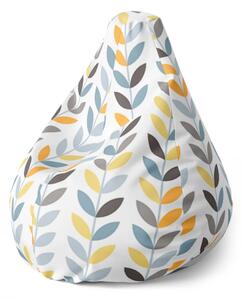 Sablio Sedací vak Pear Farebné lístky - 70 x 95 x 15 cm