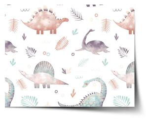 Sablio Plagát Maľované dinosaury - 60x40 cm
