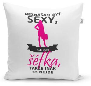 Sablio Vankúš Neznášam byť sexy, ale som Šéfka: 40x40 cm