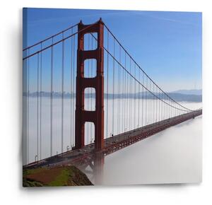 Sablio Obraz Golden Gate v hmle - 50x50 cm