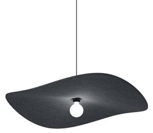 WEVER & DUCRÉ & Zavesné svietidlo Wave Soft 3.0, plsť, antracitová, 100 cm, Čierna, Obývacia izba / jedáleň, Textil / látka / hodváb, Moderný, Závesné svietidlo