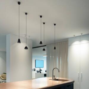 WEVER & DUCRÉ & LED závesné svietidlo Cozy Zone 1.0, čierna, 2 700 K, Čierna, Obývacia izba / jedáleň, Hliník, Moderný, Závesné svietidlo