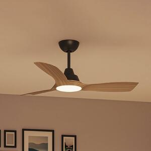 Ventilátor Philips LED Olas, priemer 106 cm, hnedý/čierny,, Čierna, Obývacia izba / jedáleň, Plast, Moderný