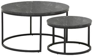 SADA KONFERENČNÝCH STOLÍKOV, antracitová, kov, kompozitné drevo, 80/80/45 cm MID.YOU - Stolíky do obývačky, Online Only