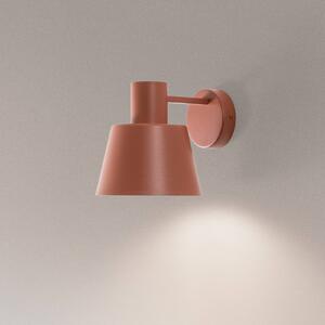 Nástenné svetlo Dunka, tehlovo červené, 1-pl., oceľ, výška 17 cm, Červená, Obývacia izba / jedáleň, kov, Moderný, Nástenné svietidlo