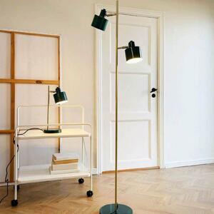 Dyberg Larsen Stojacia lampa Ocean, tmavozelená, 160 cm, 2-pl., Zelená, Obývacia izba / jedáleň, kov, Škandinávsky, Stojaca lampa