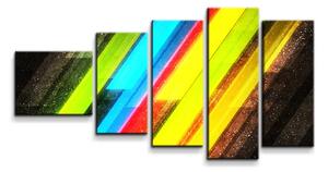 Sablio Obraz - 5-dílný Pruhovaná abstrakcia - 100x60 cm