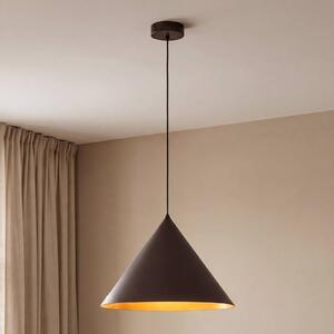 TK Lighting Závesné svietidlo Cono, 1-pl., Ø 50 cm, hnedé, E27, Hnedá / hrdzavá, Obývacia izba / jedáleň, kov, Moderný, Závesné svietidlo