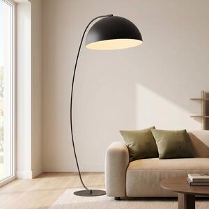 Stojacia lampa Arcos, čierna, výška 150 cm, kov, Čierna, Obývacia izba / jedáleň, kov, Moderný, Stojaca lampa
