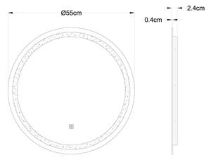 Globo 84033 - LED Stm. zrkadlo s podsvietením RIVAS LED/10W/230V 4000K pr. 55 cm