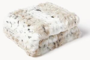 Deka z umelej kožušiny vo vzhľade snežného leoparda Skins