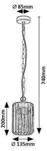 Rabalux 77107 - Vonkajší luster TARPA 1xE27/40W/230V IP44