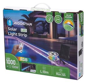 Aigostar - LED RGB Stmievateľný solárny pásik LED/10W/3,2V 10 m IP65 + DO