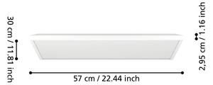 Eglo 901453 -LED Kúpeľňové stropné svietidlo ROVITO 17,2W/230V 30x57cm IP44 biela