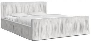 Luxusná posteľ VISCONSIN 90x200 s kovovým zdvižným roštom BIELA