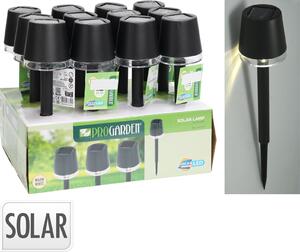 LED solárna lampa čierna 8x29cm Elegantná, kompaktná a energeticky účinná