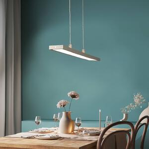LED závesné svietidlo Marlo, piesková farba, dĺžka 90 cm, dotykový stmievač, Krémová / jantárovo žltá, Obývacia izba / jedáleň, kov, Moderný, Závesné svietidlo