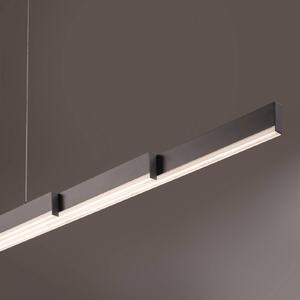 LED závesné svietidlo Vayana, sivá, dĺžka 189 cm, dotykový stmievač, Hliník / sivá / zinok, Obývacia izba / jedáleň, kov, Moderný, Závesné svietidlo