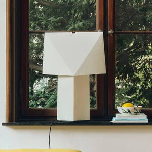 HAY stolová lampa Aplat, výška 44 cm, biela, hodvábny papier, E14, Biela / opálová, Obývacia izba / jedáleň, Papier / lunolit / lunopal, Moderný, Stojacie svietidlo