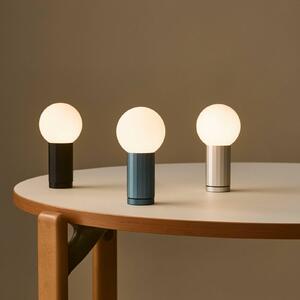 HAY stolová LED lampa TURN ON, čierna, výška 20 cm, stmievateľné, Čierna, Obývacia izba / jedáleň, Sklo, Moderný, Stojacie svietidlo