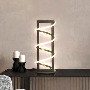 Stolová LED lampa Gwen, čierna, výška 45 cm, dotykový stmievač, Čierna, Obývacia izba / jedáleň, kov, Moderný