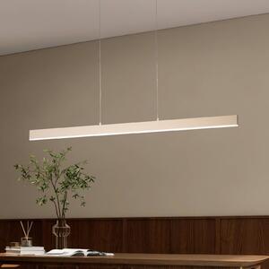 LED závesné svietidlo Silvano, piesková, dĺžka 115 cm, dotykový stmievač, Krémová / jantárovo žltá, Obývacia izba / jedáleň, kov, Moderný, Závesné svietidlo