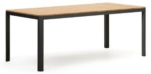 MUZZA Záhradný stôl noba 200 x 100 cm čierny