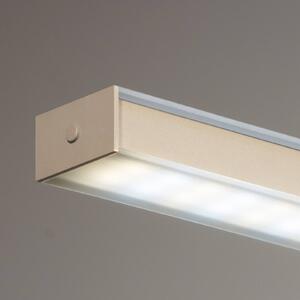 LED závesné svietidlo Valeno, piesková, dĺžka 115 cm, dotykový stmievač, Krémová / jantárovo žltá, Obývacia izba / jedáleň, kov, Moderný, Závesné svietidlo