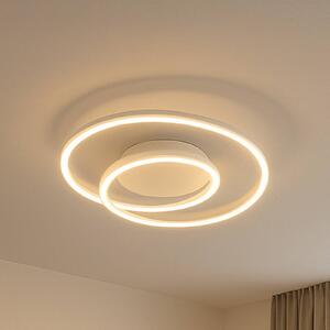 FISCHER & HONSEL Stropné LED svetlo HOLY, piesok, Ø 49 cm, diaľkové ovládanie, stmievateľné, Krémová / jantárovo žltá, Obývacia izba / jedáleň, kov, Moderný, Závesné svietidlo