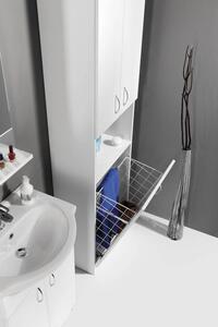 Aqualine Kúpeľňový set LIVERO C500 (umývadlová skriňa + umývadlo + vysoká skriňa s košom + zrkadlo)