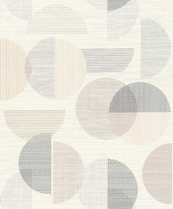 RASCH | Vliesová tapeta na stenu Deco Style 735956 | 0,53 x 10,05 m | biela, šedá, béžová
