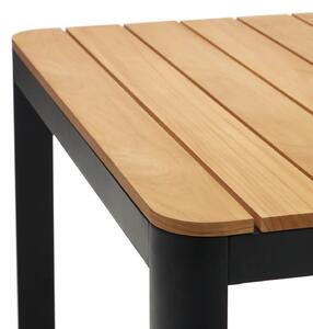 MUZZA Záhradný stôl noba 160 x 90 cm čierny