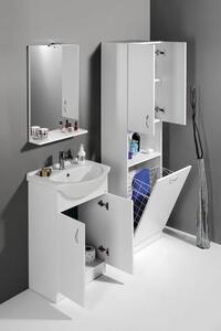 Aqualine Kúpeľňový set LIVERO C500 (umývadlová skriňa + umývadlo + vysoká skriňa s košom + zrkadlo)