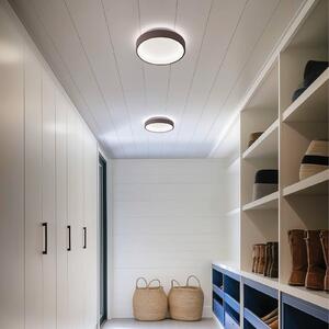 LED nástenné svetlo Iside, hnedé, kov, Ø 35 cm, IP40, Hnedá / hrdzavá, Obývacia izba / jedáleň, kov, Moderný, Nástenné svietidlo