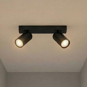 OSRAM stropné bodové svetlá OCTAGON čierny 2-pl. GU10-LED 927 stmievateľné, Čierna, Obývacia izba / jedáleň, kov, Moderný, Stropné svetlo