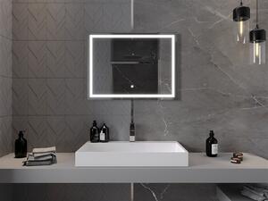 Mexen Miko, LED kúpeľňové zrkadlo s podsvietením 80 x 60 cm, 6000K, ochrana proti zahmlievaniu, 9819-080-060-611-00