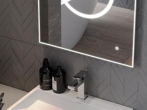 Mexen Koga, LED kúpeľňové zrkadlo s podsvietením 60 x 80 cm, 6000K, ochrana proti zahmlievaniu, 9821-060-080-611-00