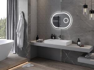 Mexen Umba, LED kúpeľňové zrkadlo s podsvietením a kozmetickým zrkadlom 80 x 60 cm, 6000K, ochrana proti zahmlievaniu, 9822-080-060-611-00