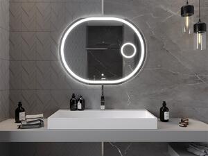 Mexen Umba, LED kúpeľňové zrkadlo s podsvietením a kozmetickým zrkadlom 100 x 80 cm, 6000K, ochrana proti zahmlievaniu, 9822-100-080-611-00